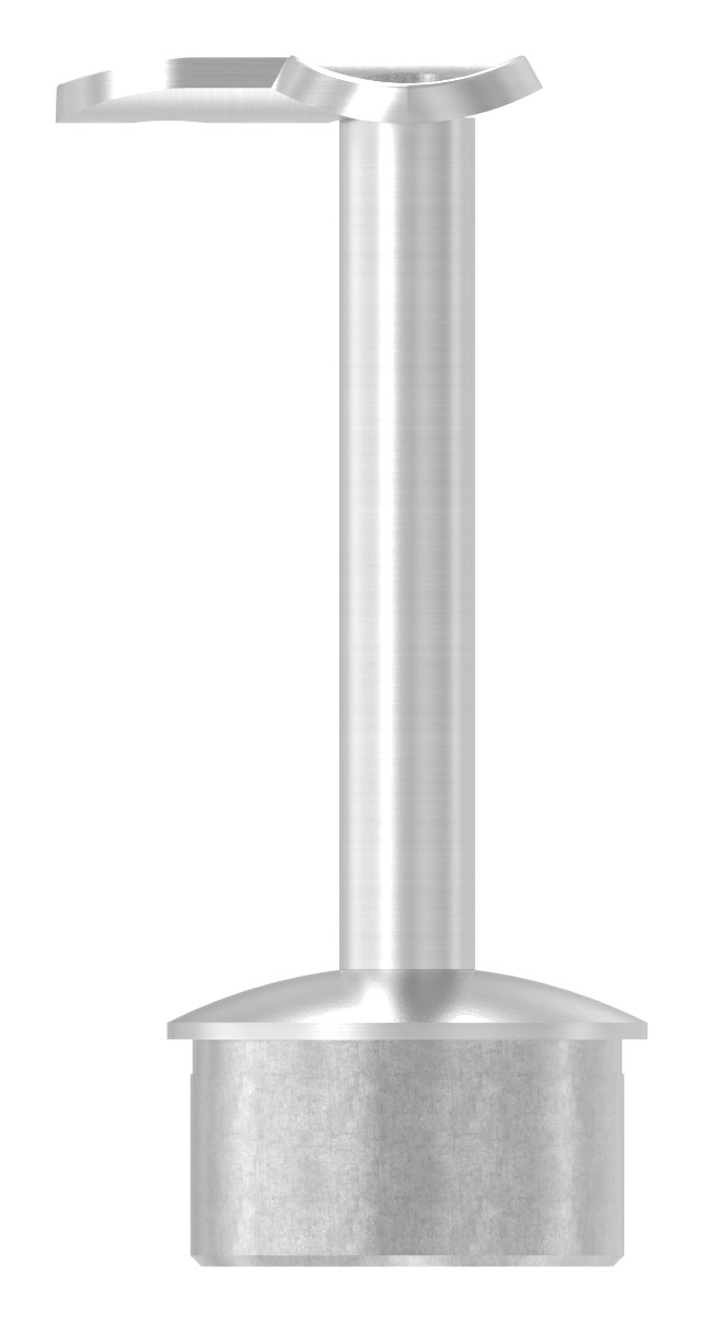 Rohrabschlussstopfen für Rohr 42,4x2,0mm, Haltepl. 42,4mm 90°, V2A