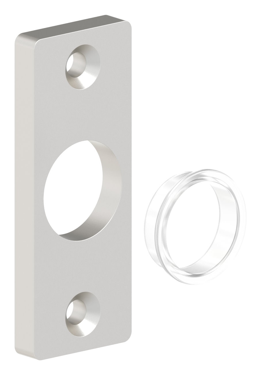 Drückerrosette Alu eckig (Paar)