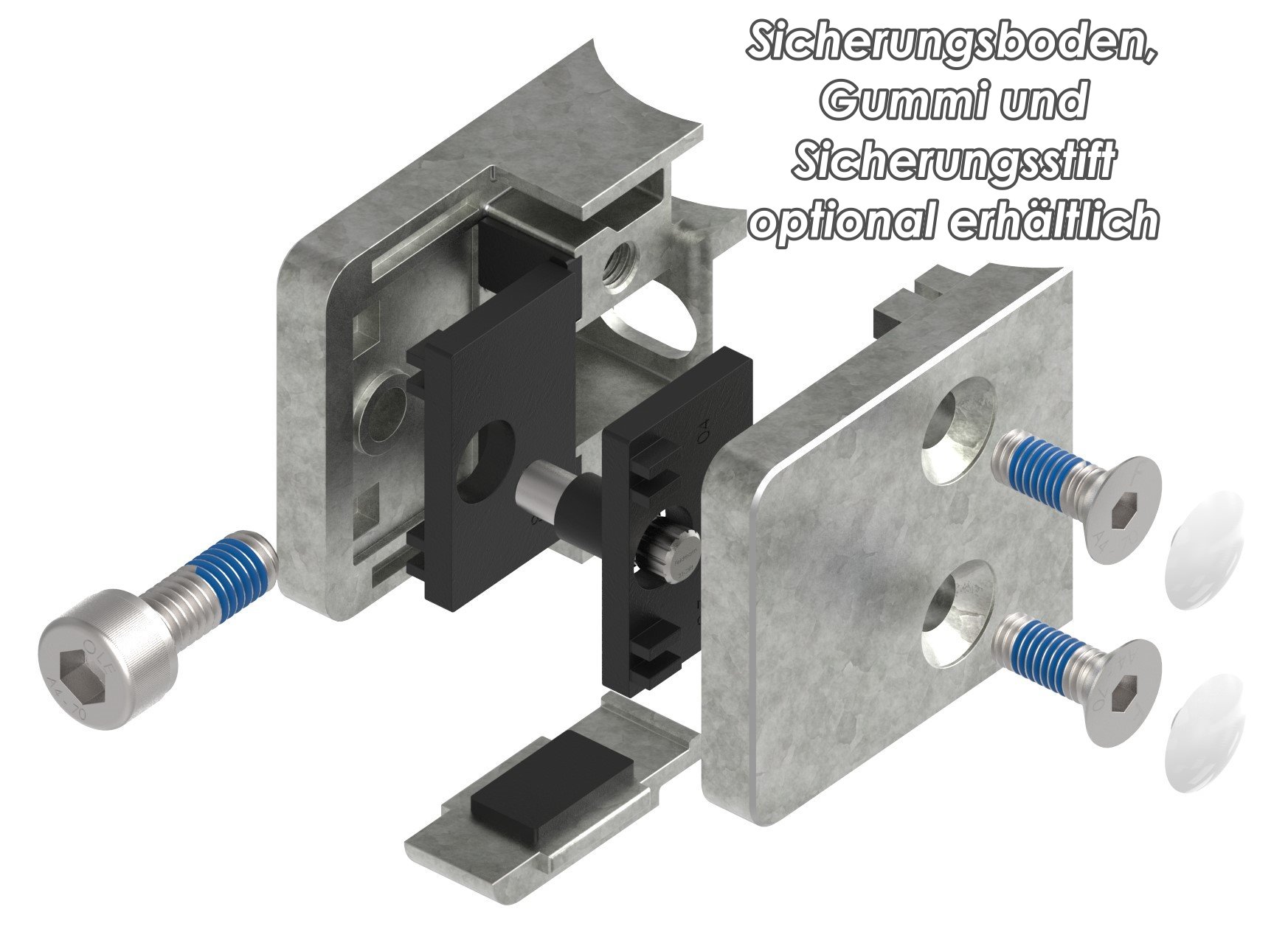 Glasklemme Mod. 31, Anschluss: 33,7mm, Zink roh Glasklemme Mod. 31, Anschluss: 33,7mm, Zink roh