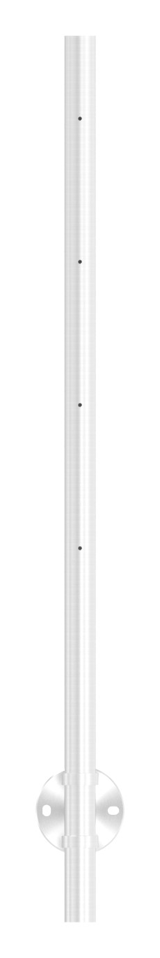 Edelstahlpfosten V2A zur Wandmontage, H: 1190mm Edelstahlpfosten V2A zur Wandmontage, H: 1190mm
