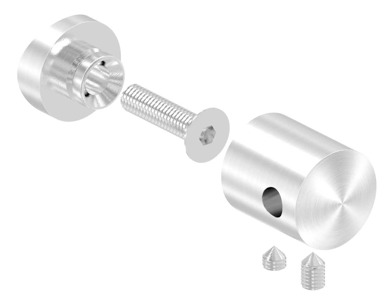 Seilhalter, für 5mm Seil, Anschluss: 42,4mm, V2A