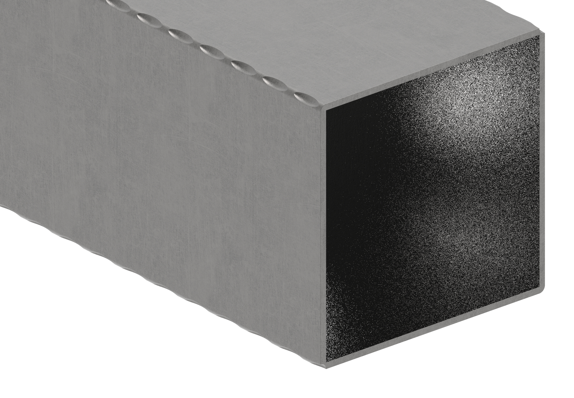Quadratrohr 120x120x3,0mm, L: 6000mm, gehämmert