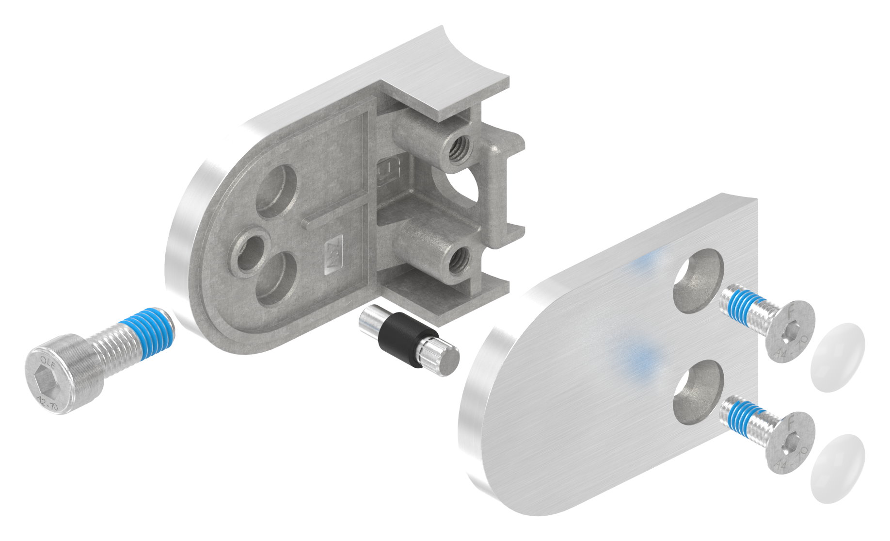Glasklemme Mod. 32, Anschluss: 42,4mm, V4A