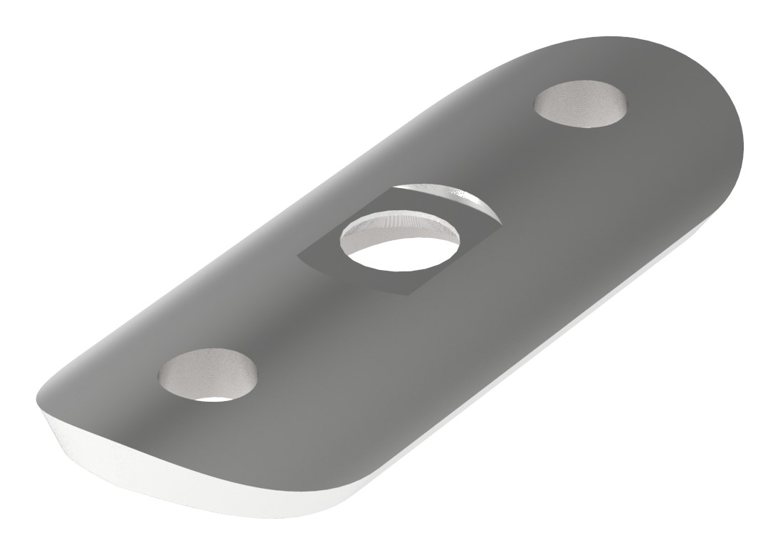 Handlaufanschlussplatte, 33,7mm, V4A