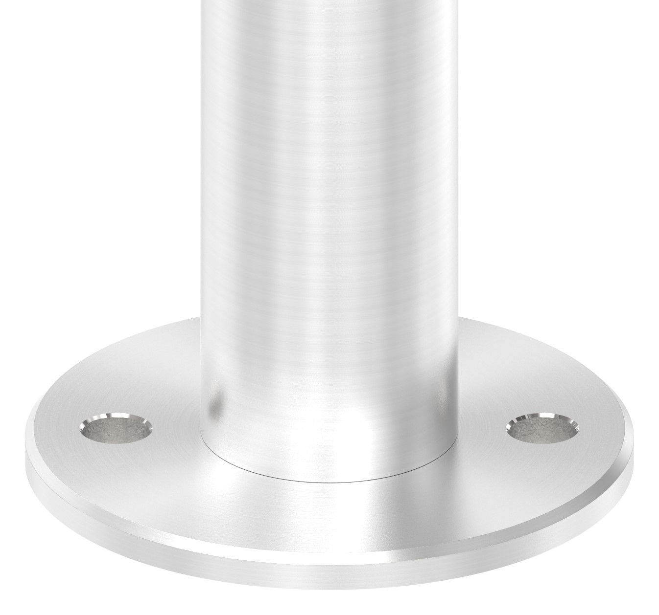 Wand- und Bodenanker mit Rändelung, für Rohr 42,4x2,0mm, V4A