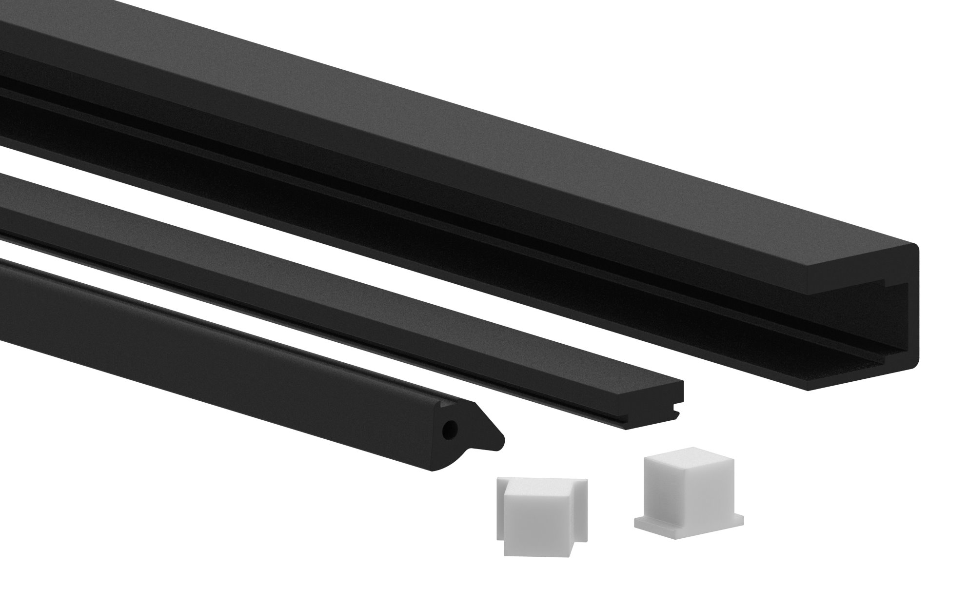 Montage-Set Glas 17,52mm eleganza canopy, für  L: 1,805m