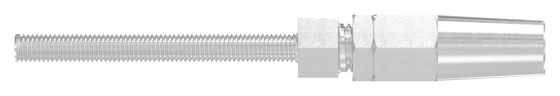 Gewindeterminal zur Selbstmontage für Seil Ø 6mm und Gewinde M8, V4A
