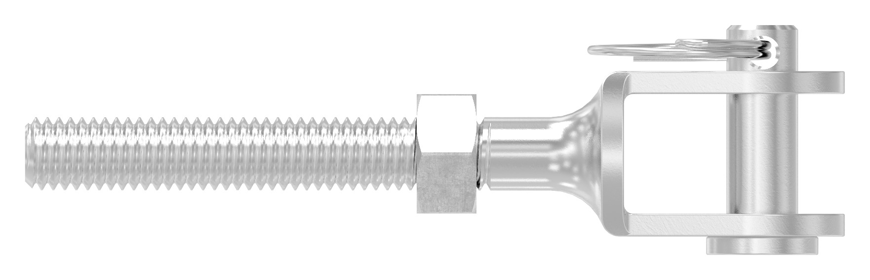 Gabelterminal mit Außengew. M8 links, V4A