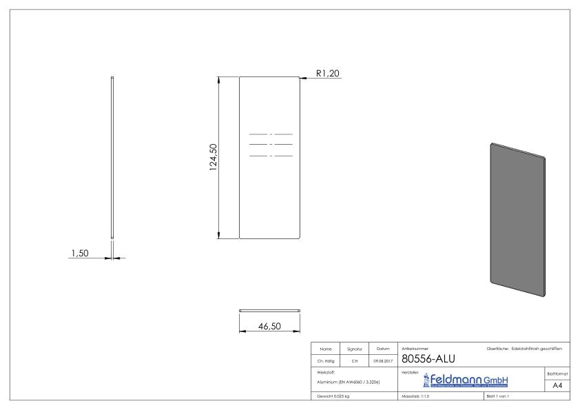 Endkappe für Aluprofil 80200-ALU