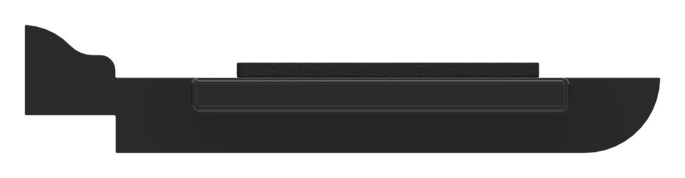 Sicherungsplatte für Mod. 14 , Zink roh pulverbeschichtet in RAL 9005 glänzend