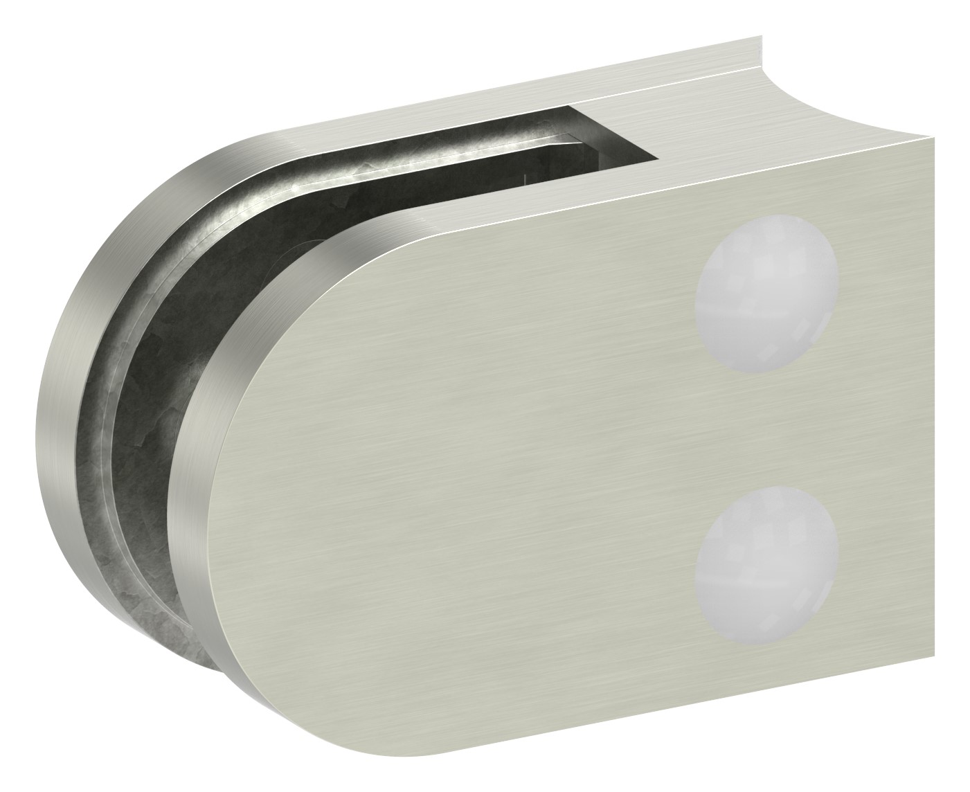 Glasklemme Mod. 12, Anschluss: 42,4mm, VA-Effekt