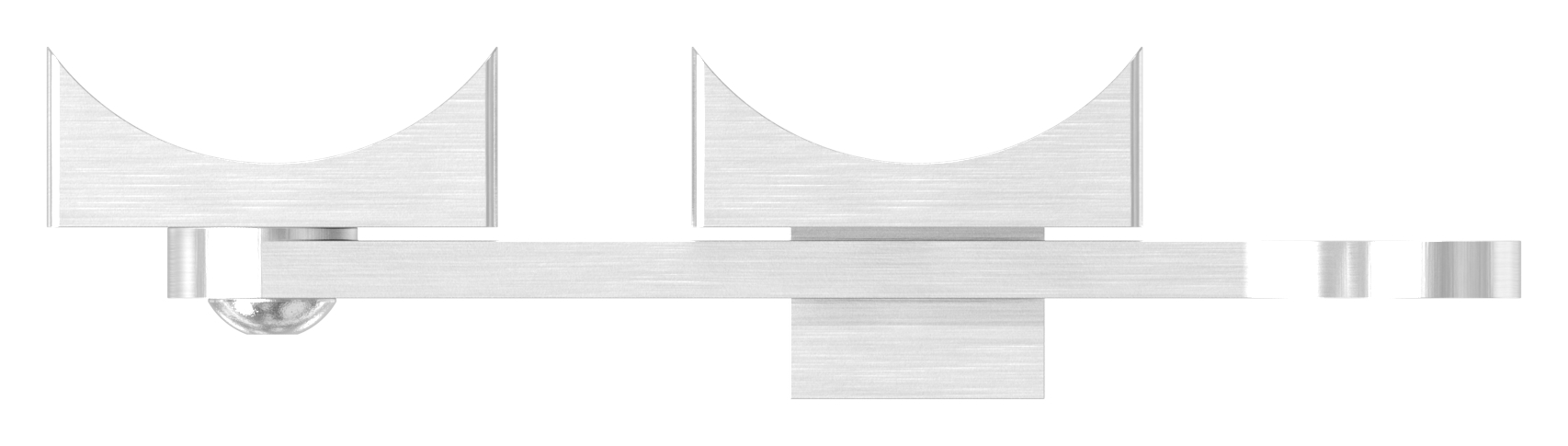 Torriegel zum Anschrauben für Rohr 42,4mm, V4A