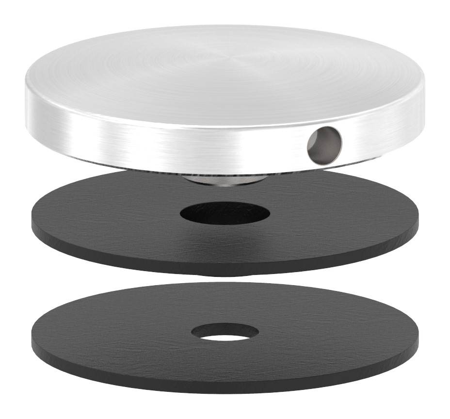 Oberteil für 62mm Glaspunkthalter, V2A Oberteil für 62mm Glaspunkthalter, V2A