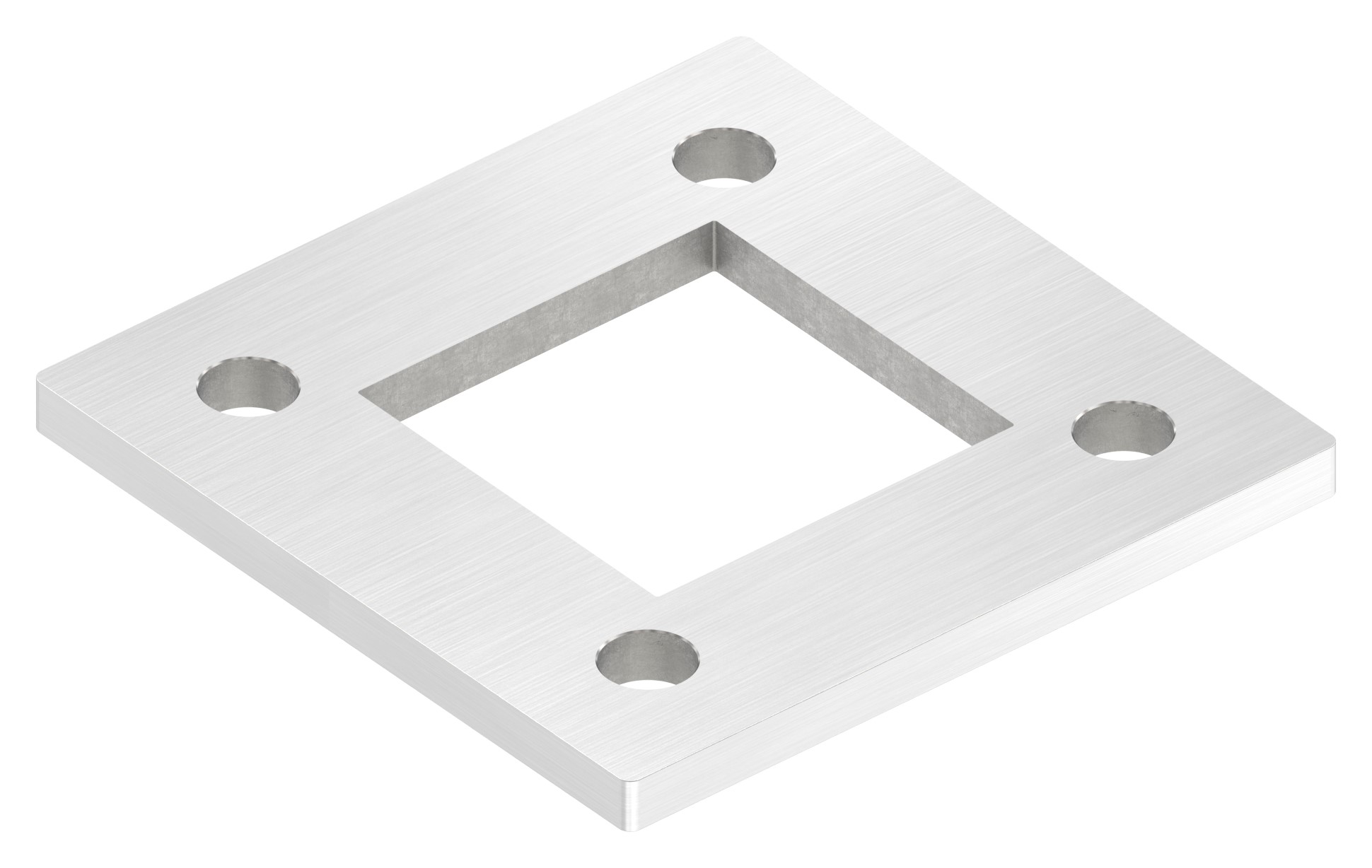 Ankerplatte, 120x120x8mm, mit Längsschliff, V2A