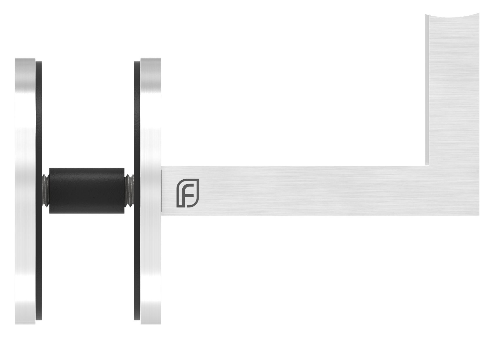 Sensa Design 1, für Rohr 42,4mm, für Montage an Glas, V2A
