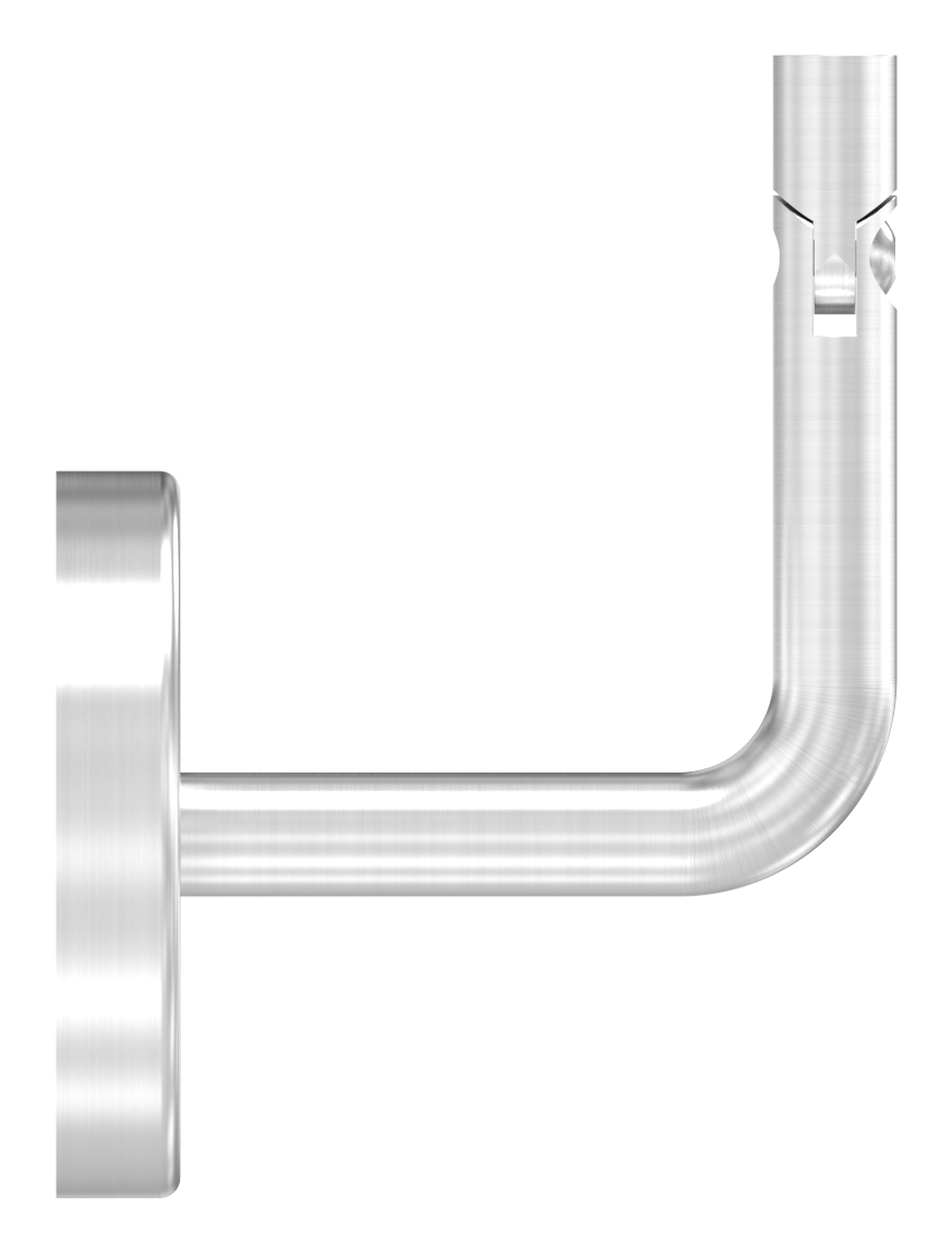 Handlaufhalter inkl. Cliprosette (Ronde und Bügel verschweißt), V2A Handlaufhalter inkl. Cliprosette (Ronde und Bügel verschweißt), V2A