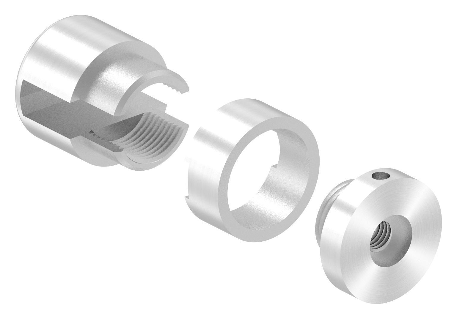 Brenk Grundhalter für Flachstäbe 20x8mm, V2A