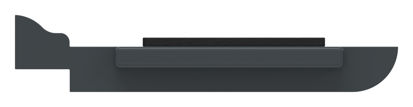 Sicherungsplatte für Mod. 14 , Zink roh pulverbeschichtet in RAL 7016 matt