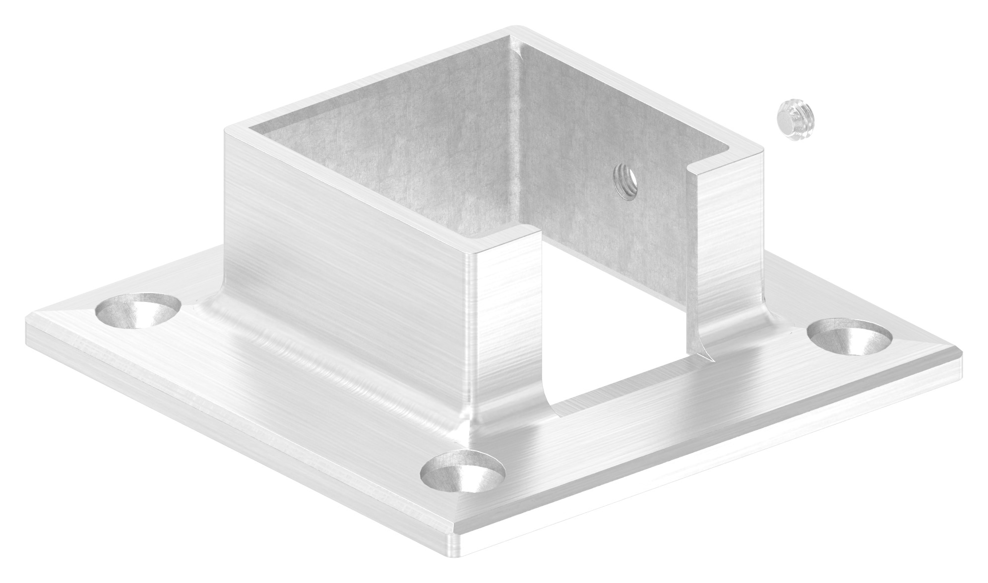 Wandbefestigung für Quadratnutrohr 40x40mm, V4A