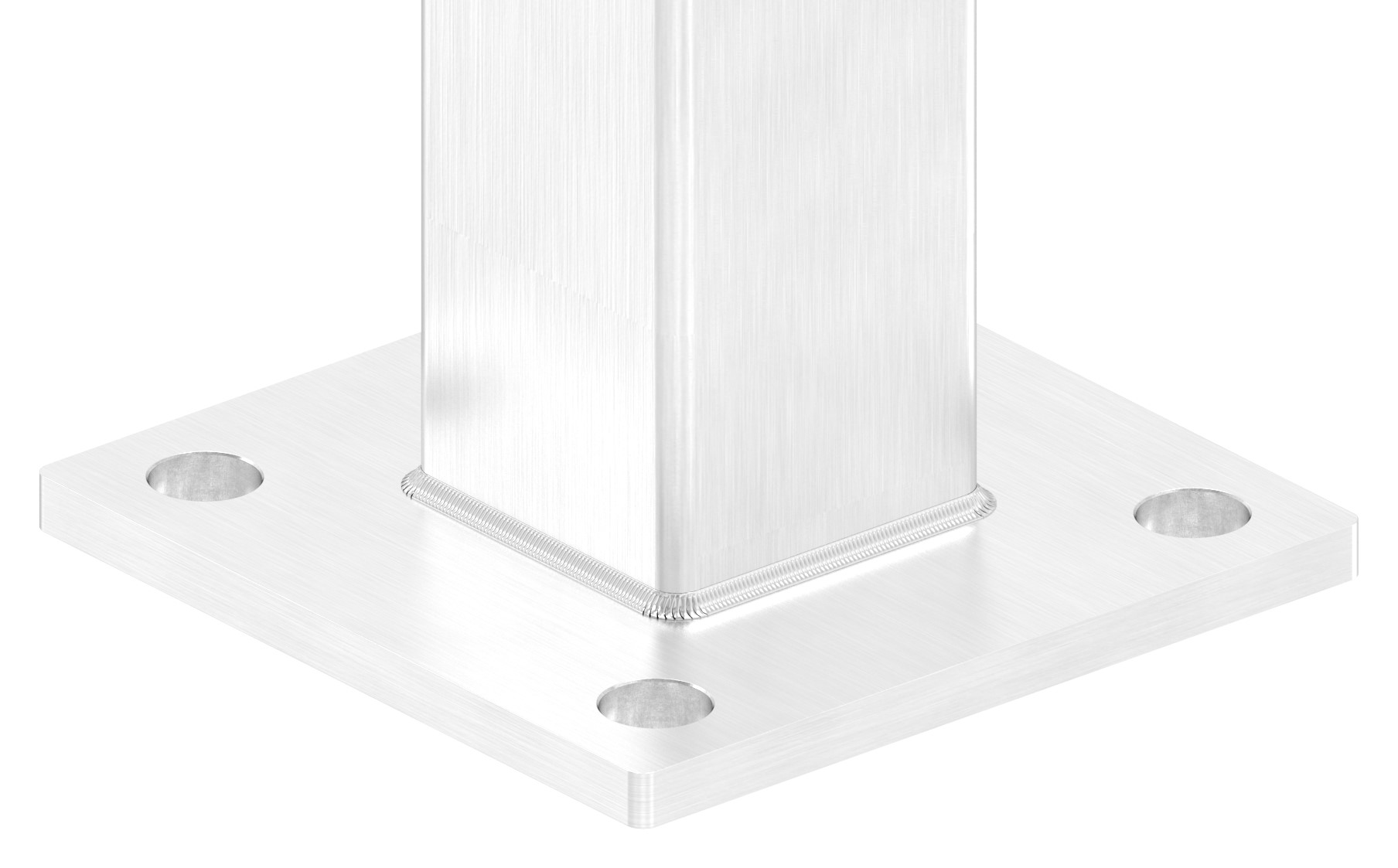 Edelstahlpfosten V2A zur Bodenmontage, H: 880mm