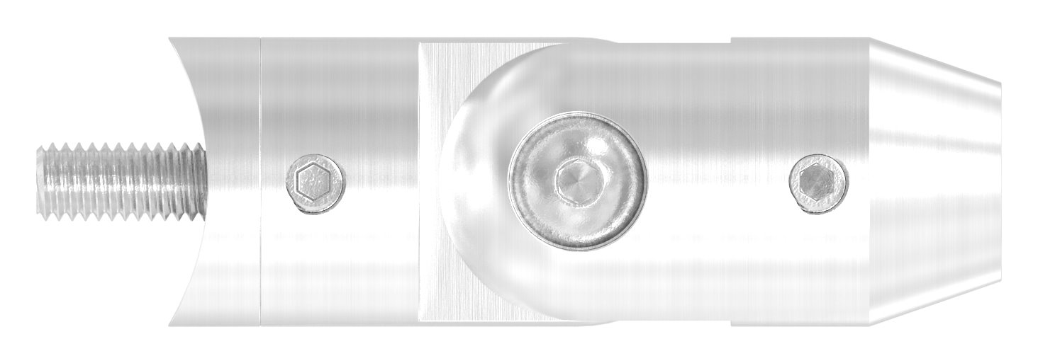 Querstabhalter mit Gelenk (zum Stoßen von vorne) 42,4mm Rohr, 12,2mm Bohrung, V2A