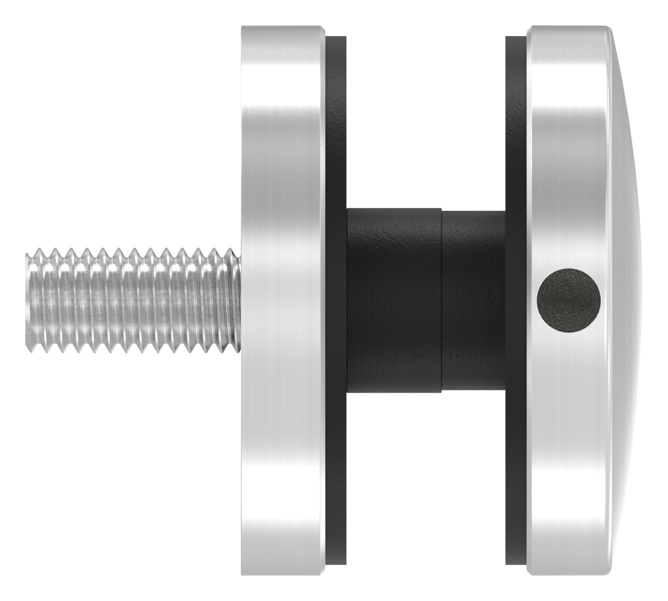 Glaspunkthalter 52mm, Anschluss: flach, V2A