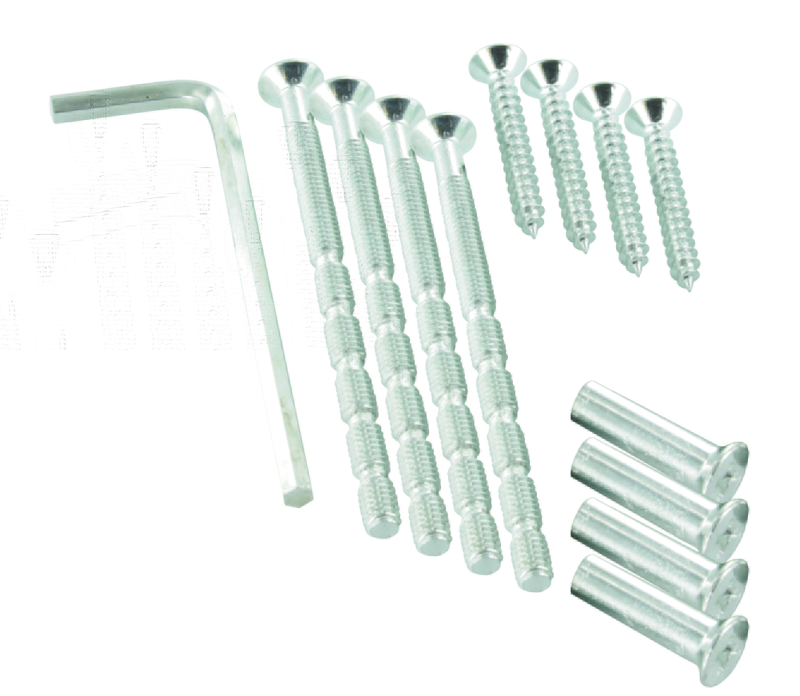 Befestigungsset für Edelstahldrücker, V2A