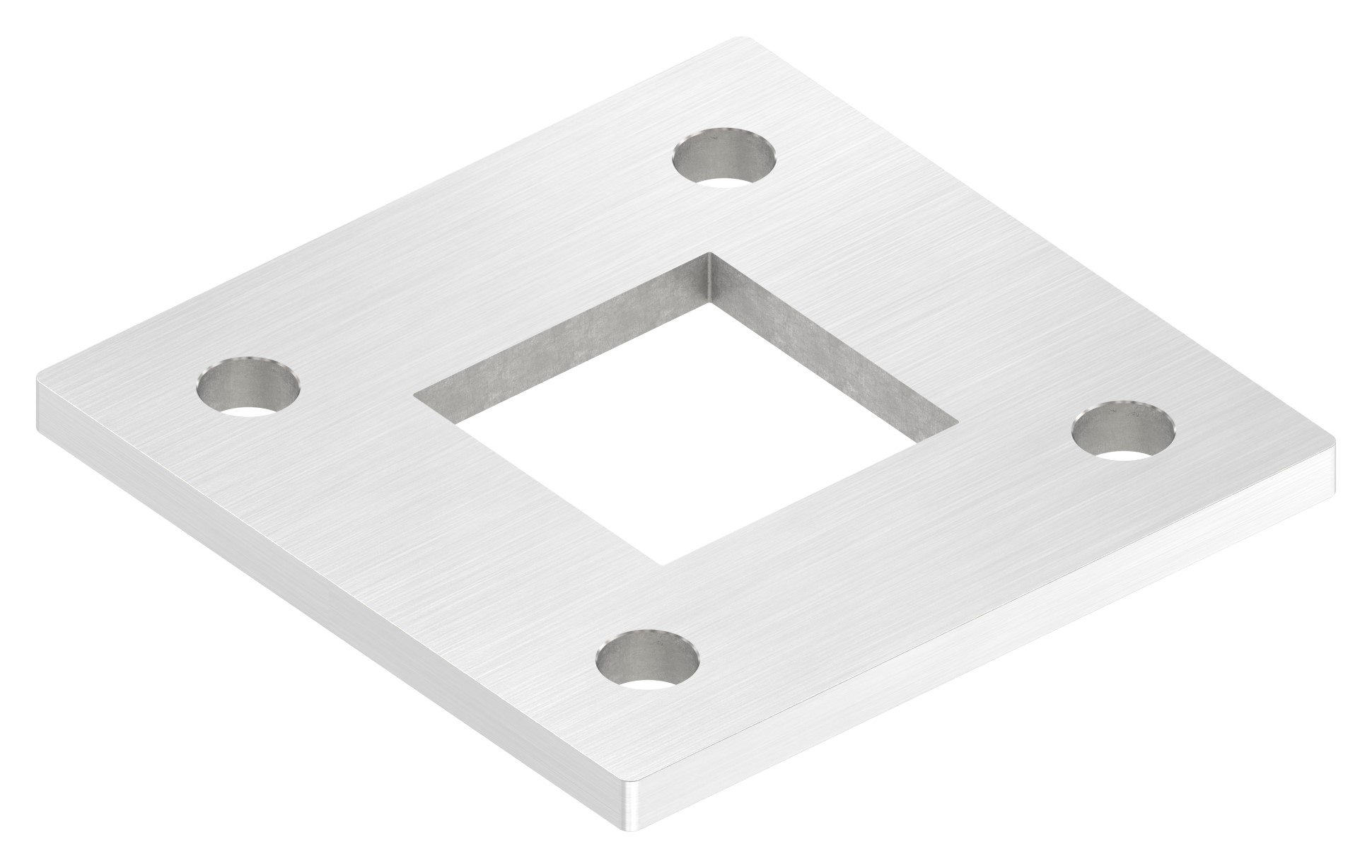 Ankerplatte, 120x120x8mm, mit Längsschliff, V2A