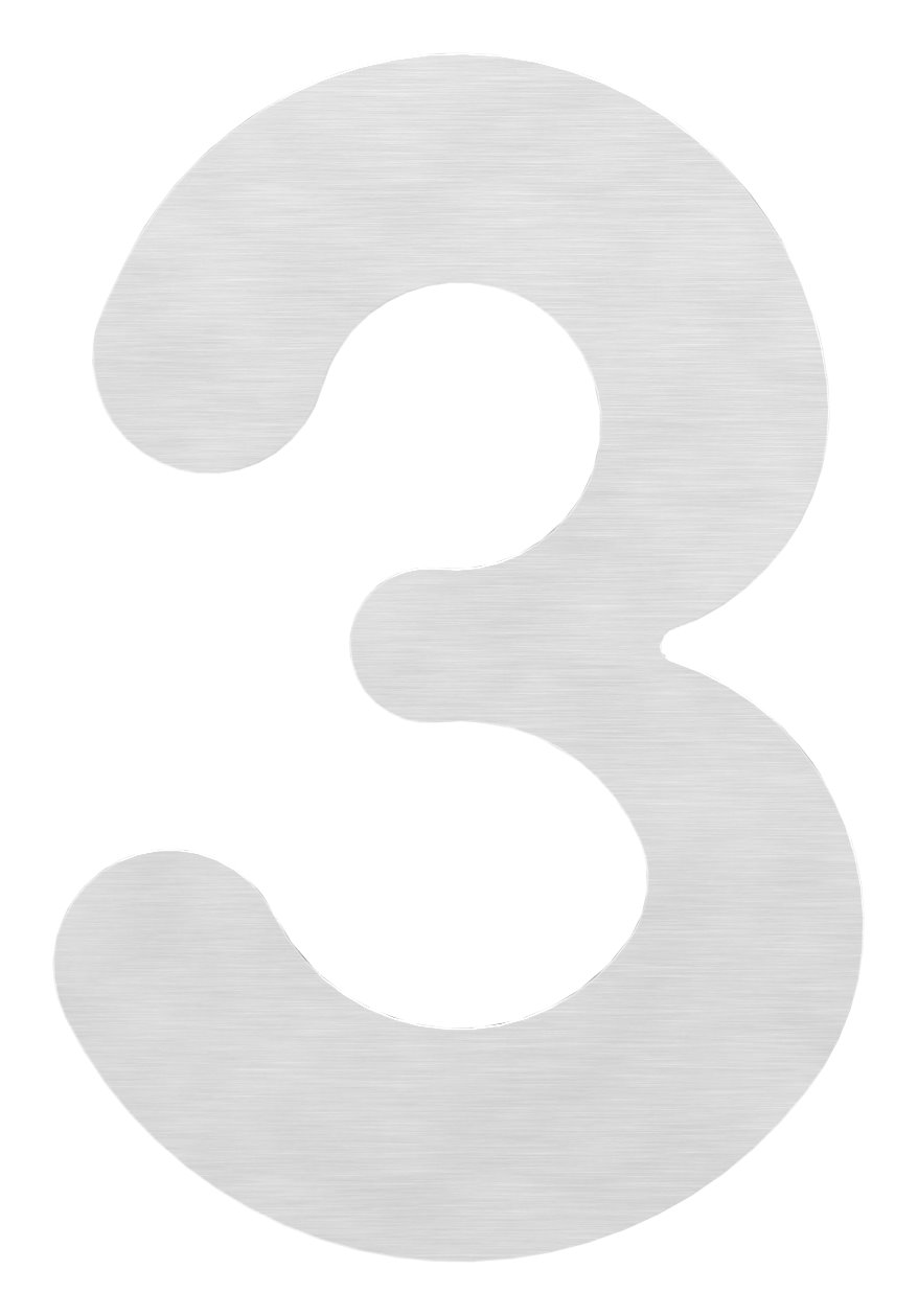 Hausnummer 3 - "klein", V2A