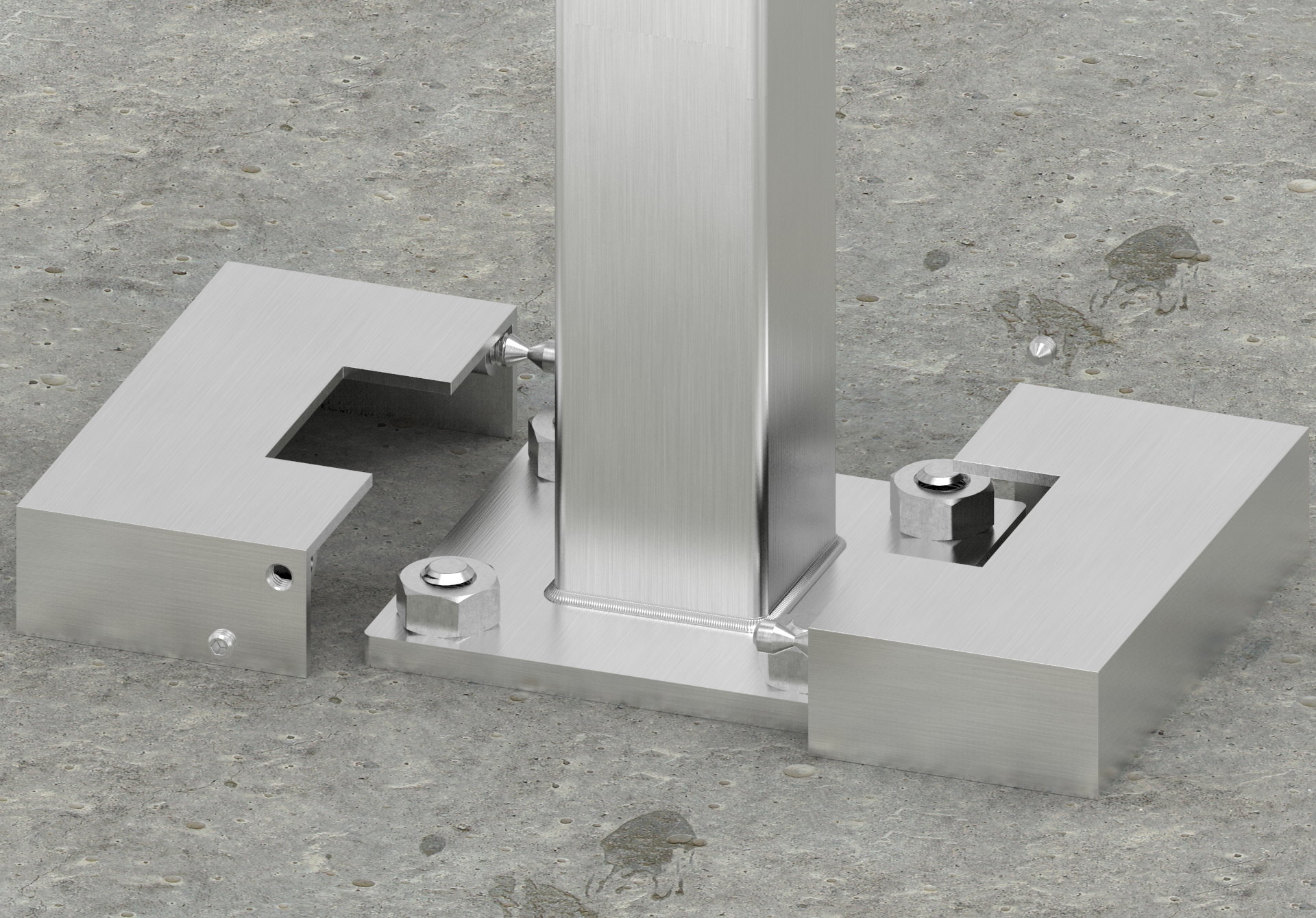 Abdeckrosette, 109x109x25mm, V2A