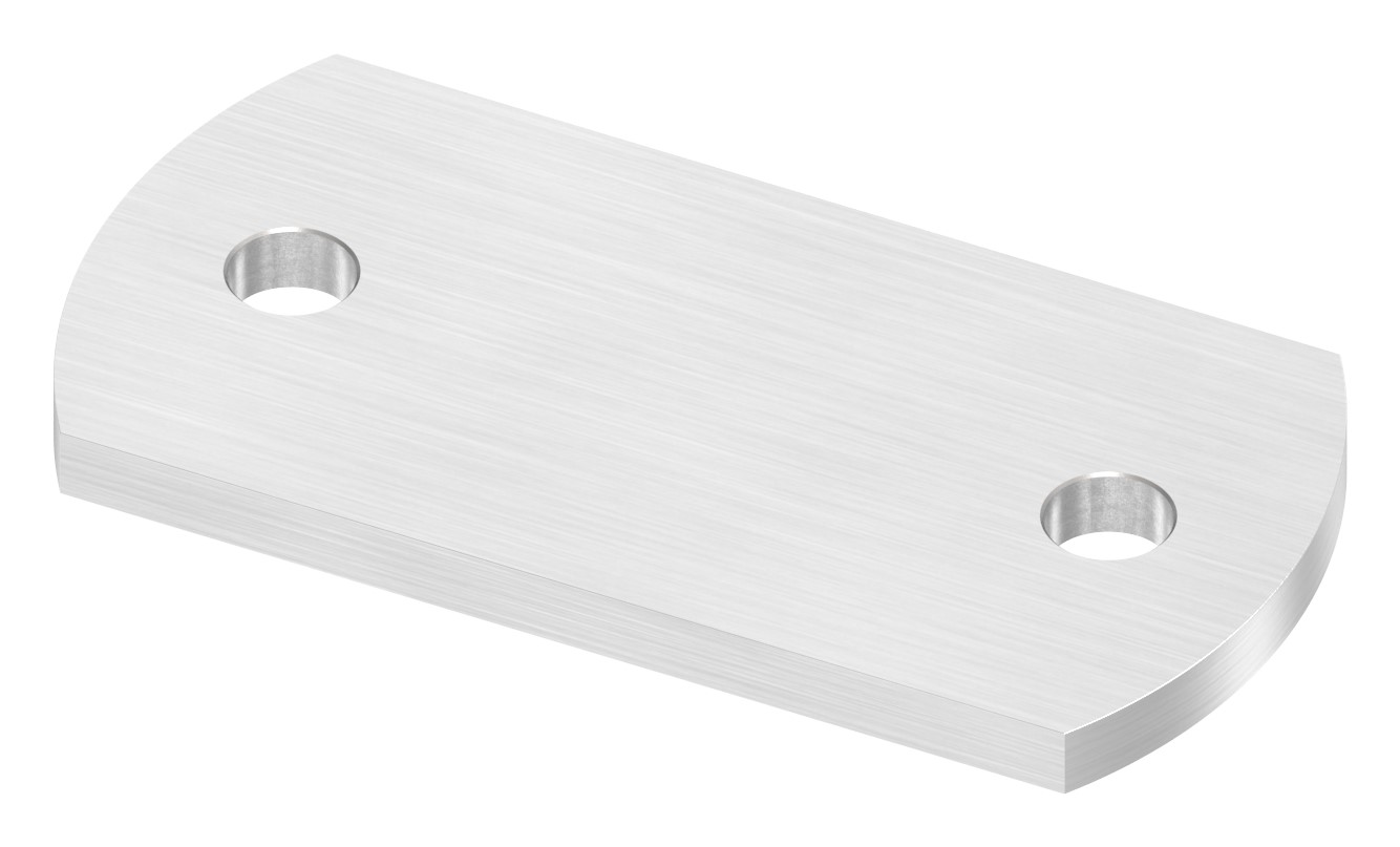 Ankerplatte, 100x50x6mm, mit Längsschliff, V2A