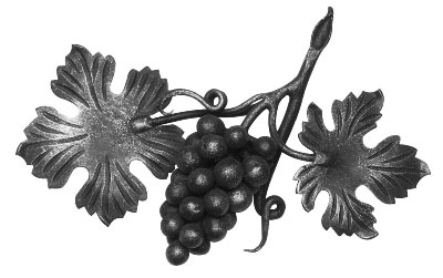 Weinornament inkl. Blätter