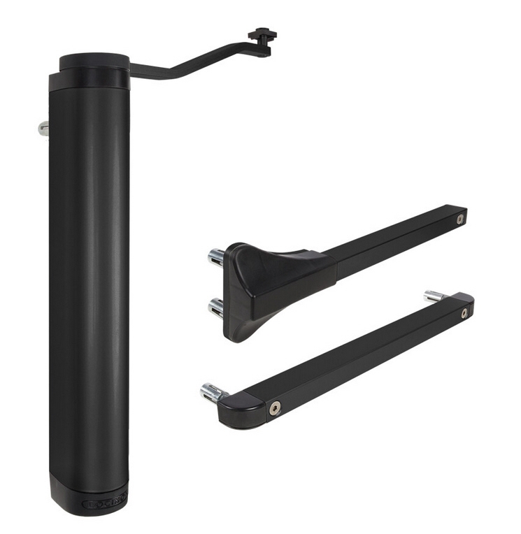 Kraftvoller, hydraulischer allround-Torschließer für 90° und 180° Bänder, VERTICLOSE-2, schwarz