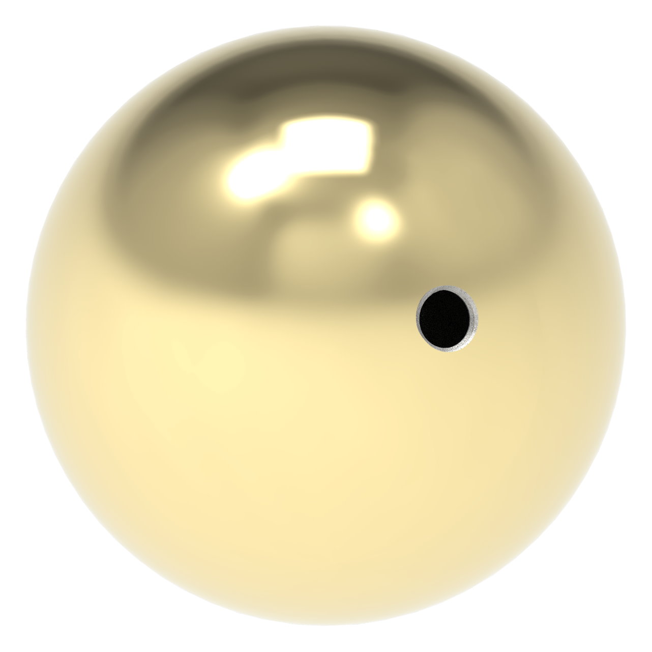 Messinghohlkugel Ø 70mm mit M8