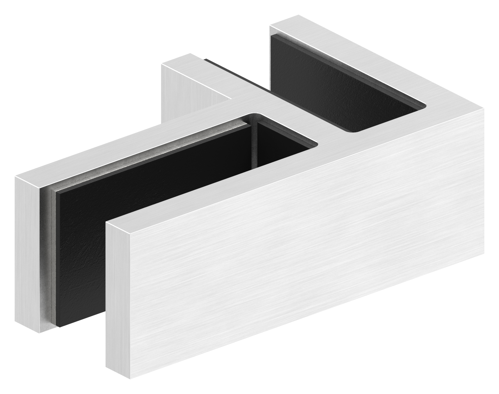 Glasverbinder 90°, für Glas 12 - 12,76mm, V4A