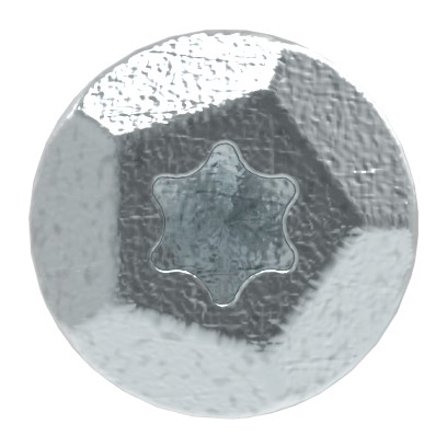 Sicherheitsschraube 7x120mm, Stahl verzinkt - blau passiviert