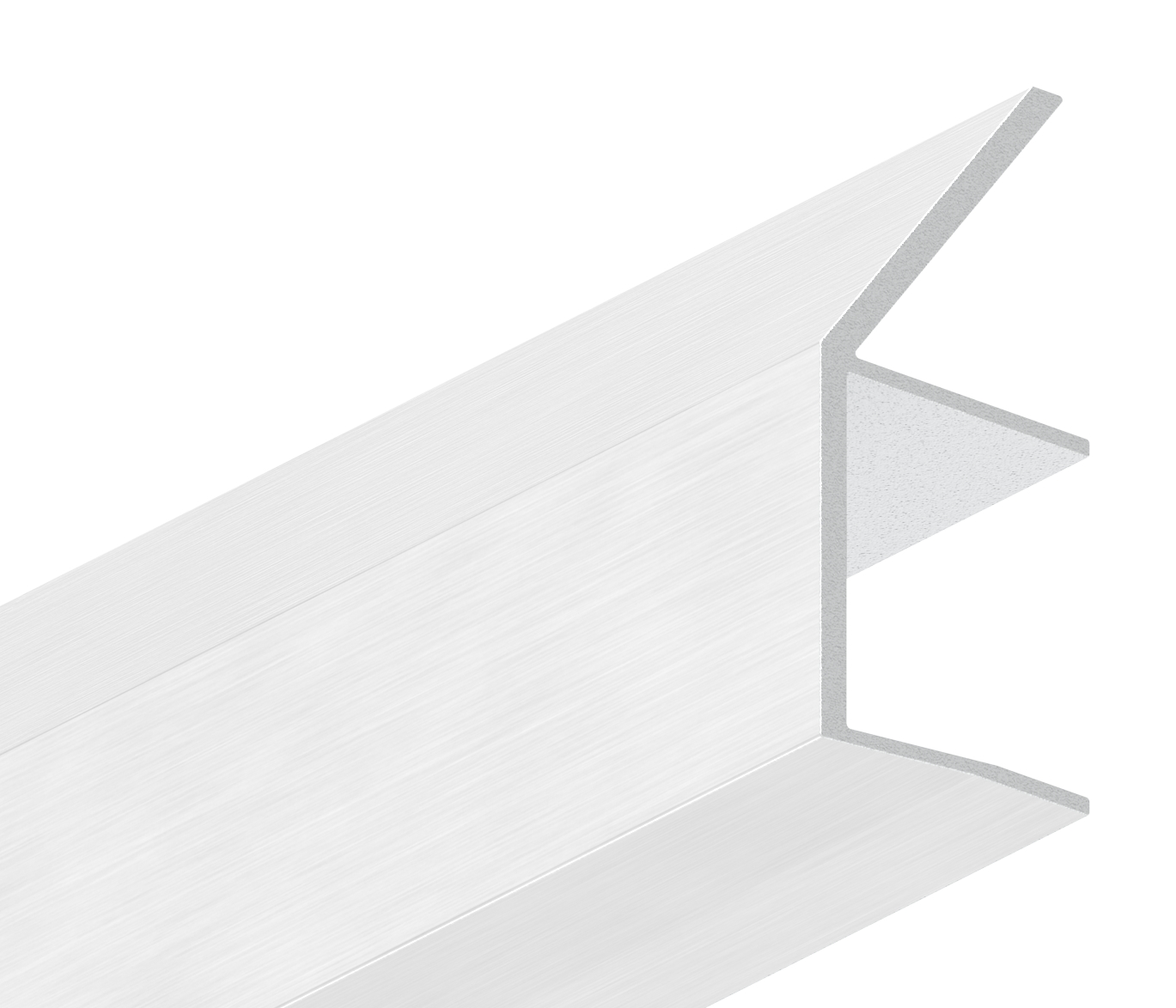 Regenrinne für Vordächer, Glas 21,52mm, L=2400mm, E4/EV1