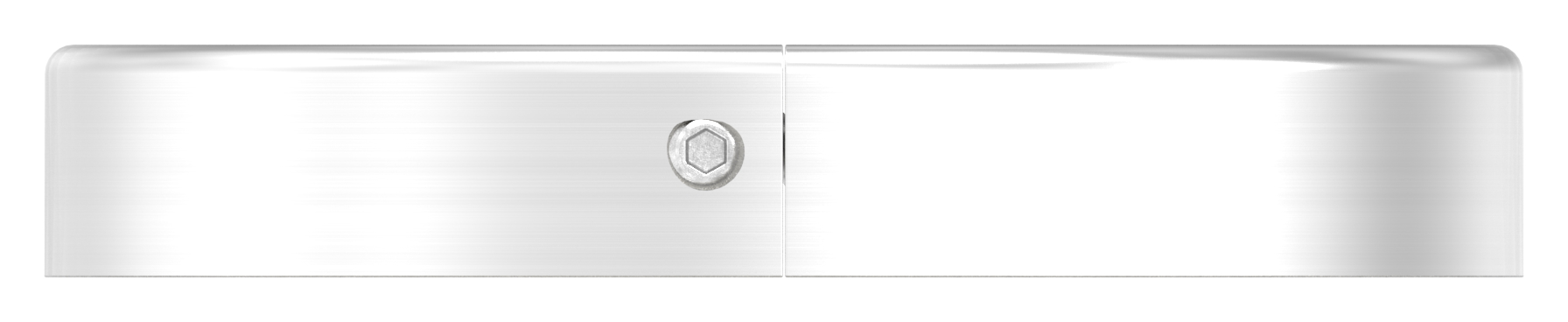 Abdeckrosette, 76x12mm, Bohrung 12,5mm, zweiteilig, V2A