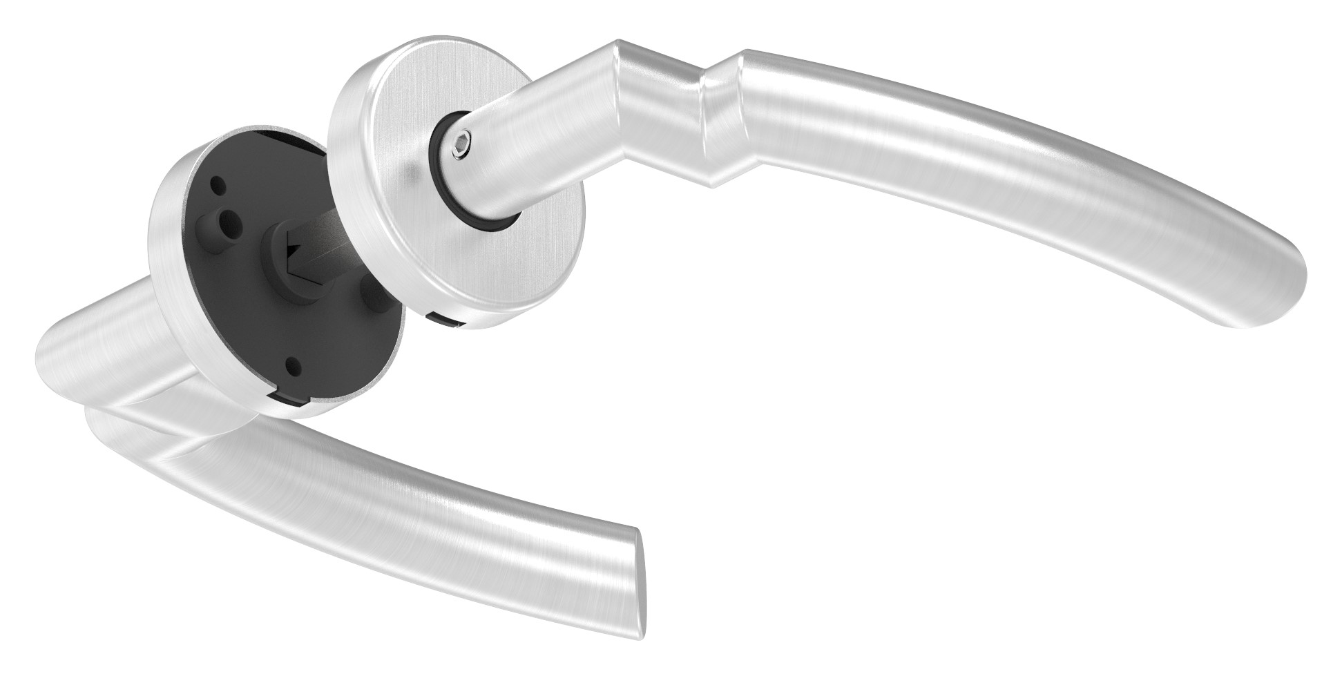 Türdrücker-Paar, drehbar, V2A