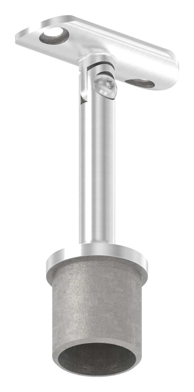 Rohrabschlussstopfen mit Gelenk und Platte, für 33,7x2,0mm, V2A