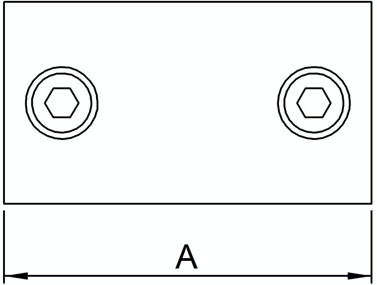 Verbinder, gerade, für Rohr Ø 33,7mm