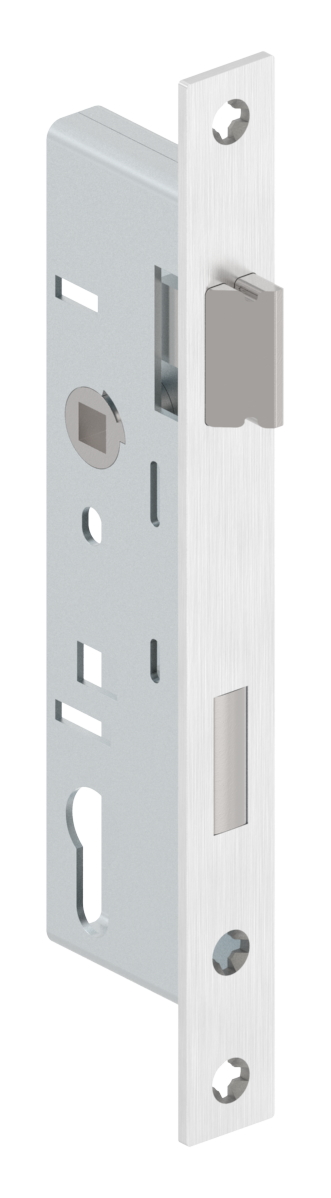 Rohrrahmenschloss verzinkt mit Dornmaß 35mm, mit Anti-Panikfunktion E, DIN rechts