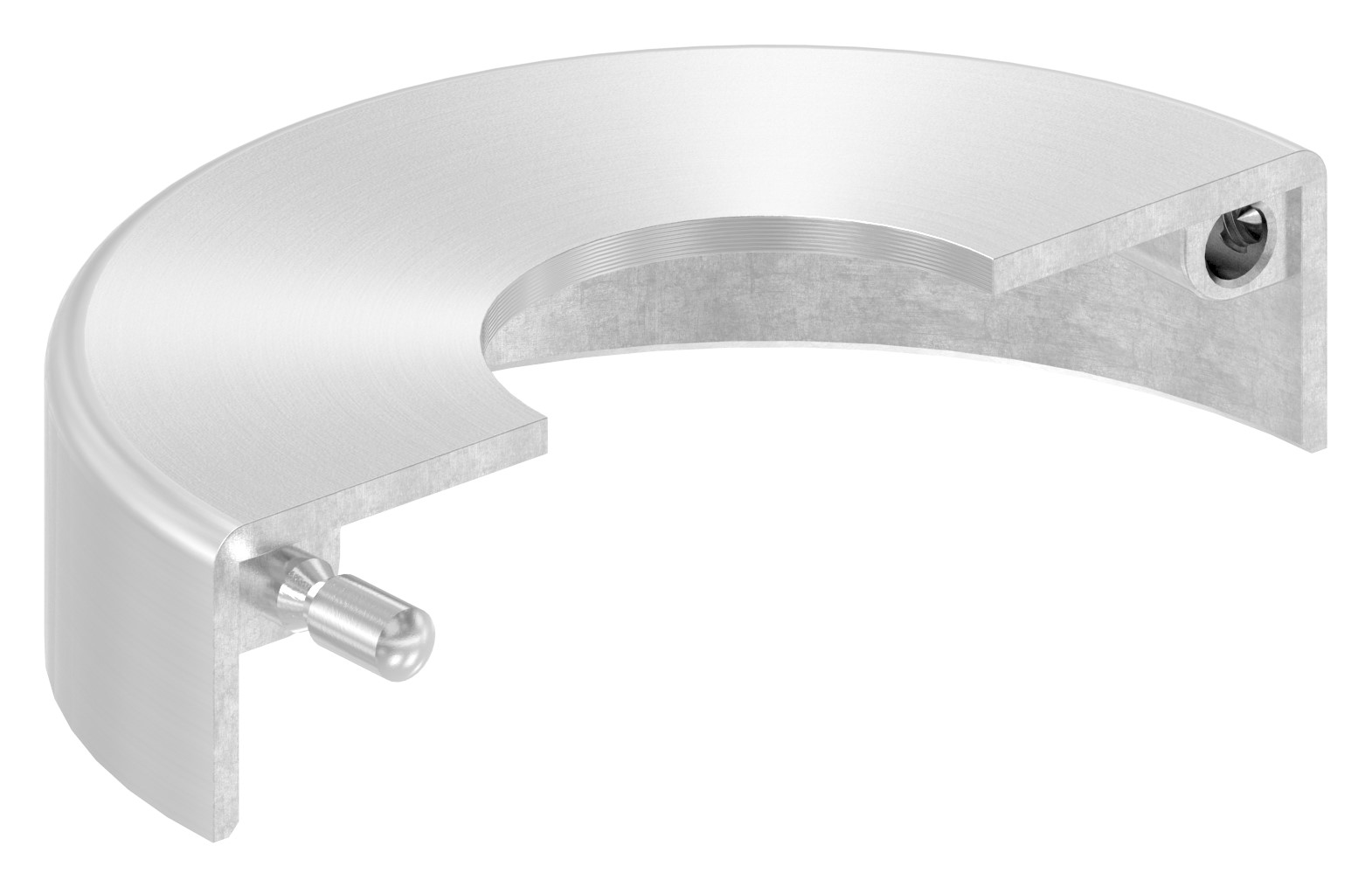 Abdeckrosette 105x25mm, Bohrung 43mm, zweiteilig, V4A