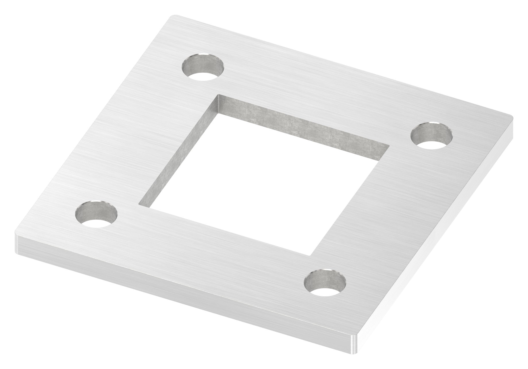 Ankerplatte, 120x120x8mm, mit Längsschliff, V2A