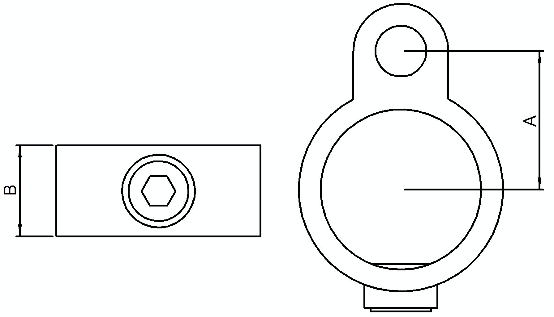 Stellringauge, für Rohr Ø 48,3mm
Bohrung 14mm