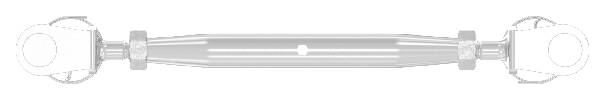 Wantenspanner Gabel/Gabel mit Gewinde M6, V4A