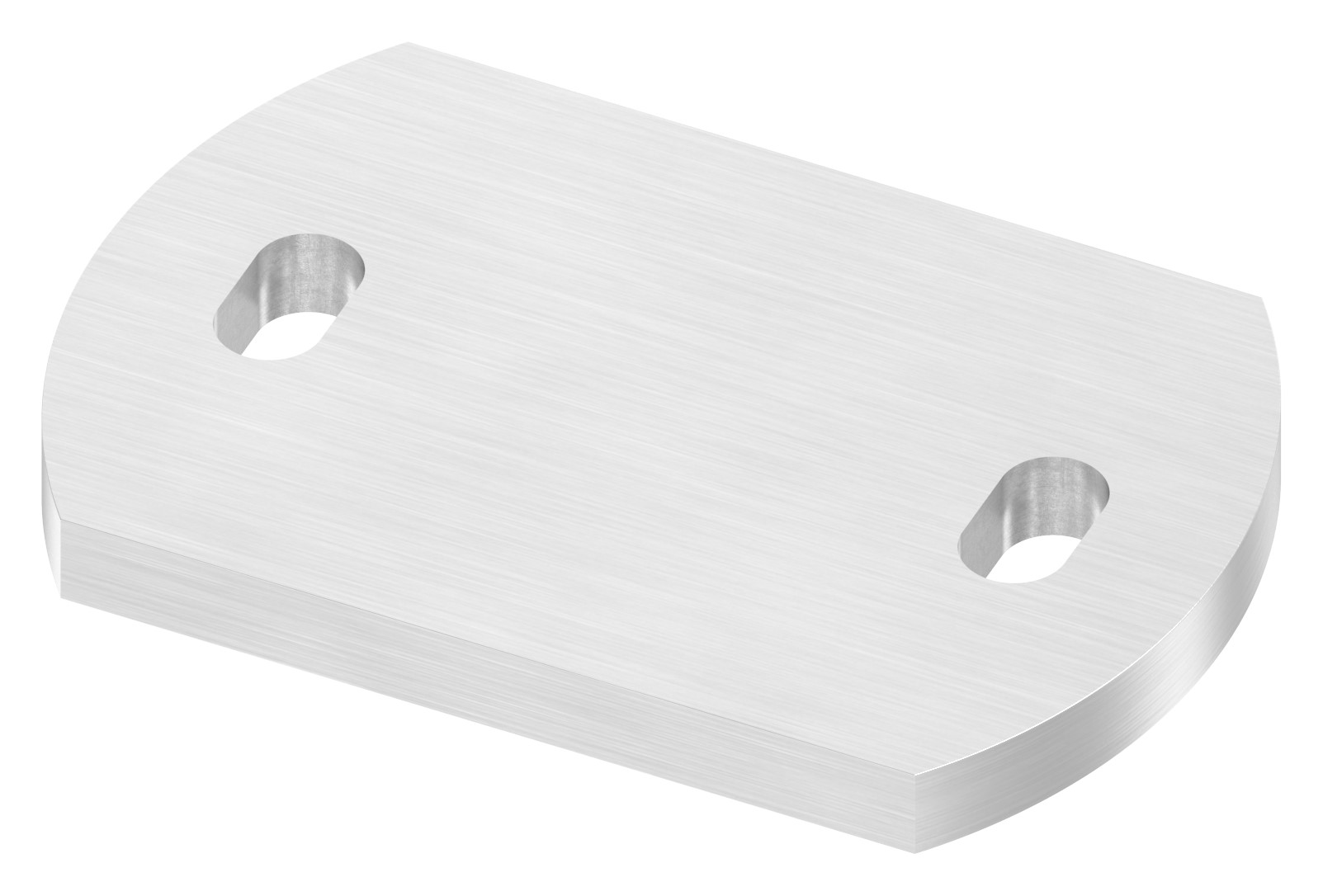 Ankerplatte, 120x80x10mm, mit Längsschliff, V2A