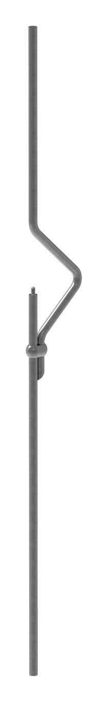 Designstab Ø 12mm, H: 900mm, für 1x Kugel 25mm