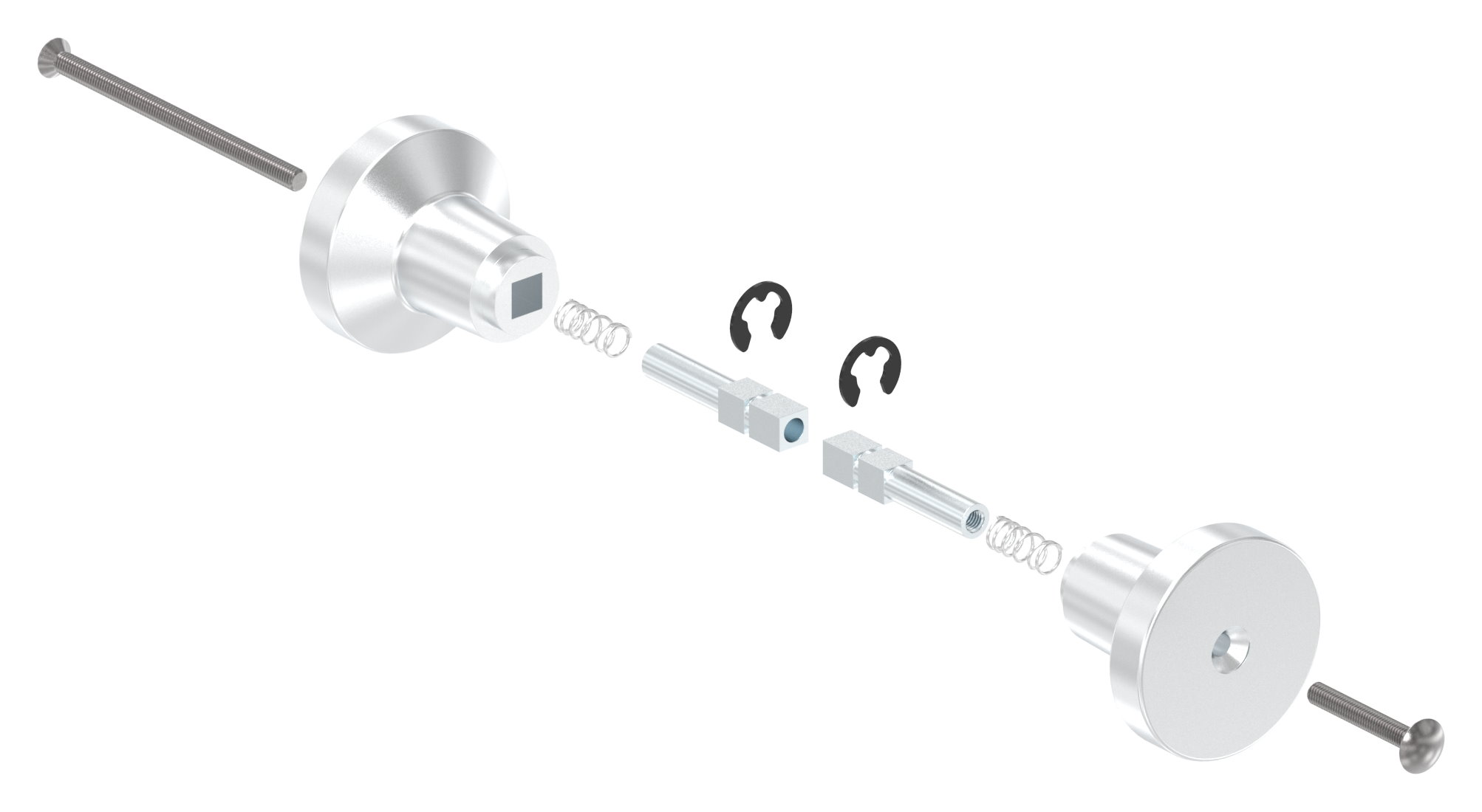 Kindersicherungsknopf als Paar, für GTS-Schlösser, ALU