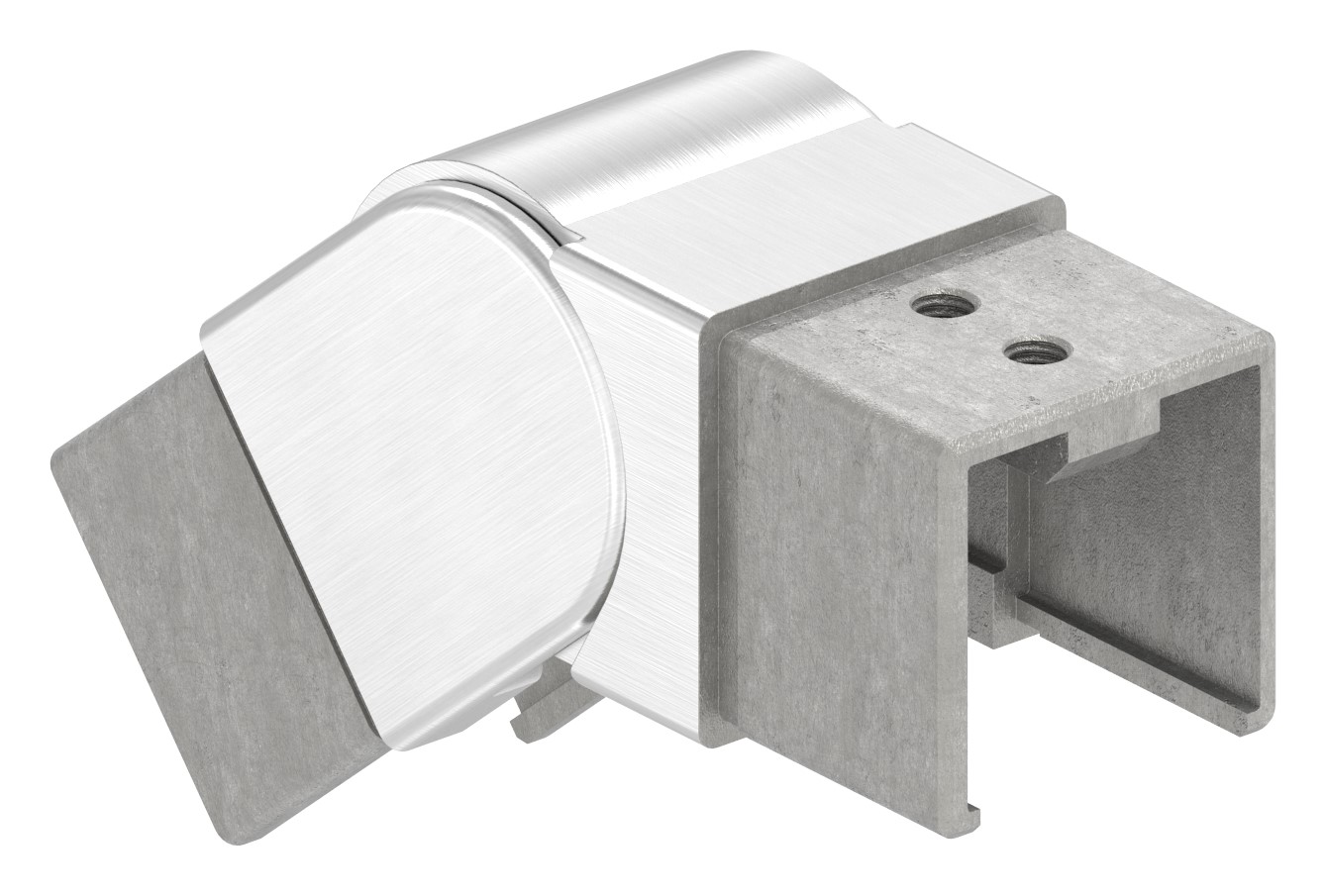 Verbinder flexibel für Quadratnutrohr 40x40mm, V4A